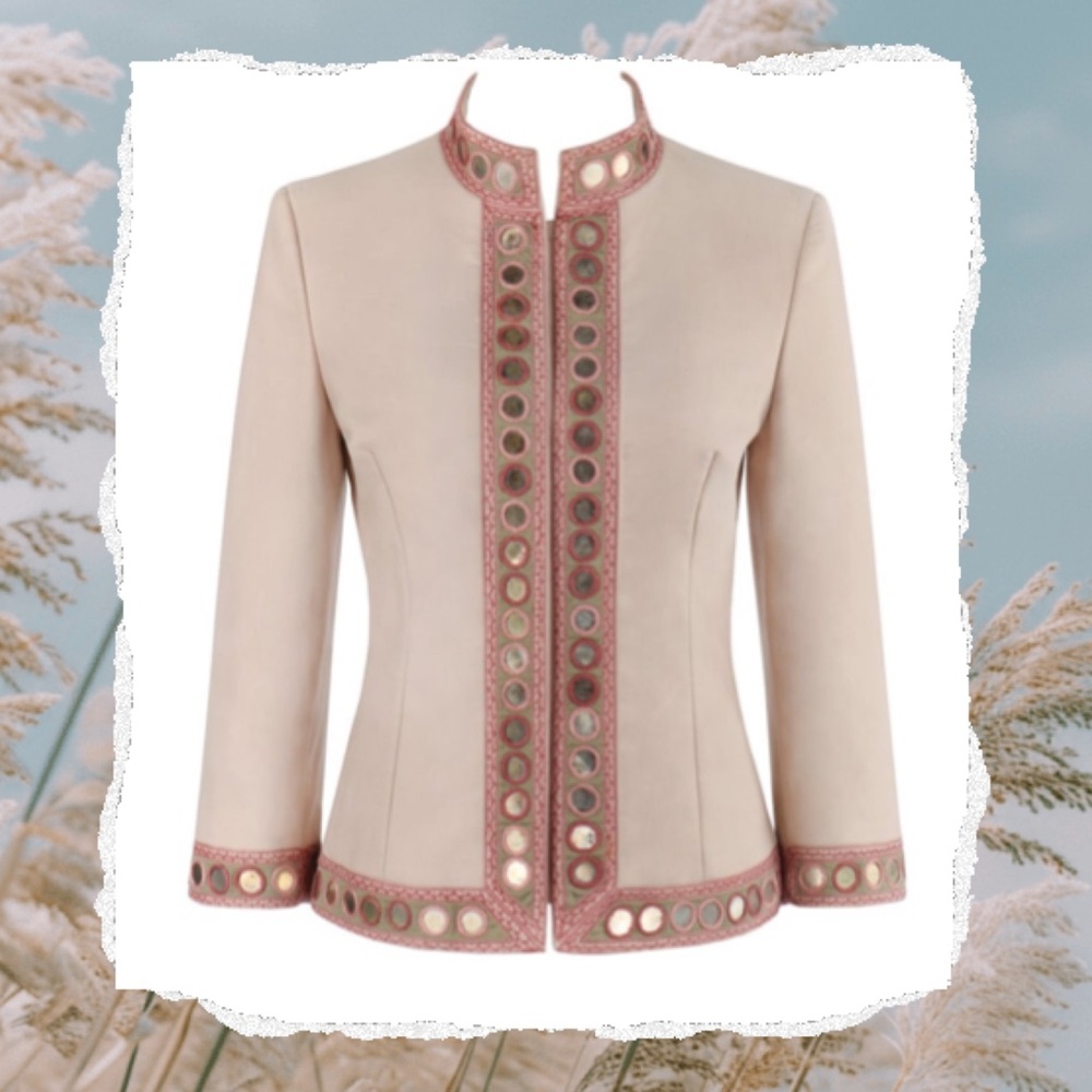 Alexander McQueen 2005 Beige/Gold Coin Embellished Jacket